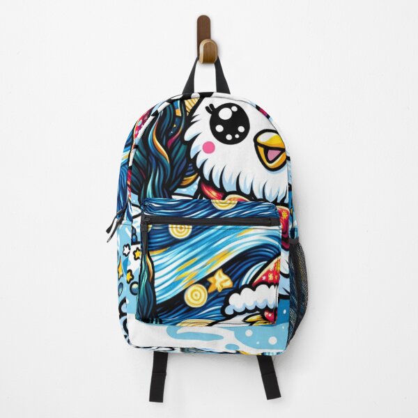 Artikelvorschau, Kawaii-Hühnerkatze im Van-Gogh-Sternennacht-Stil für Weihnachten entworfen und verkauft von CandyDroidMerch.