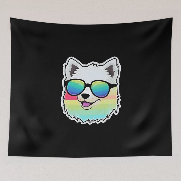Item preview, Silly Glasses Eskimo Dog designed and sold by CUTEDOGGIEZ.