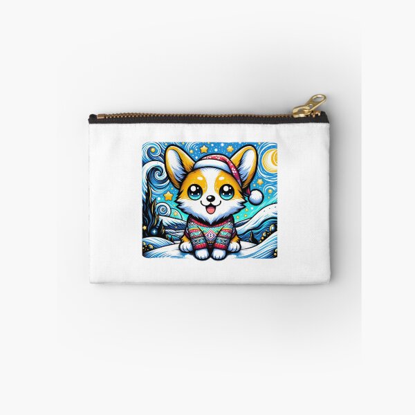 Item preview, Van Gogh Starry Night Style Kawaii Corgi For Christmas designed and sold by CandyDroidMerch.