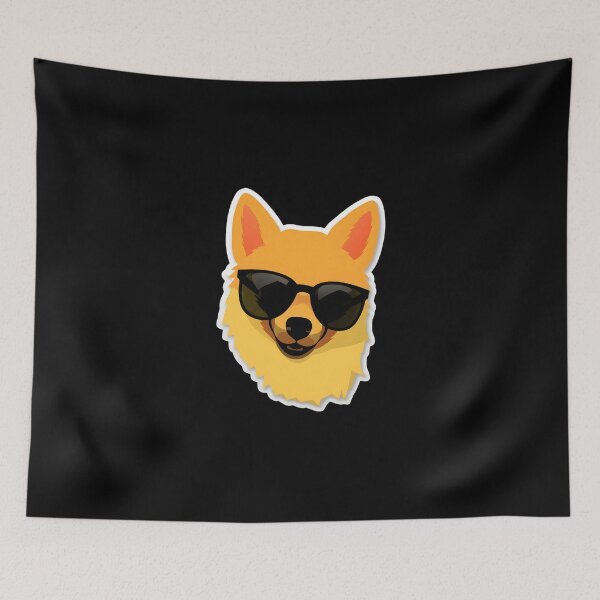 Item preview, Silly Glasses Finnish Spitz designed and sold by CUTEDOGGIEZ.