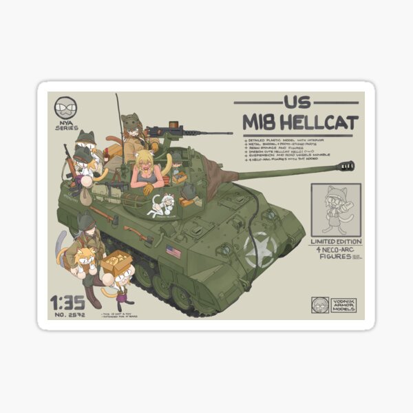 Item preview, M18 Hellcat Catgirls and Neco-Arcs designed and sold by 19Vodnik.