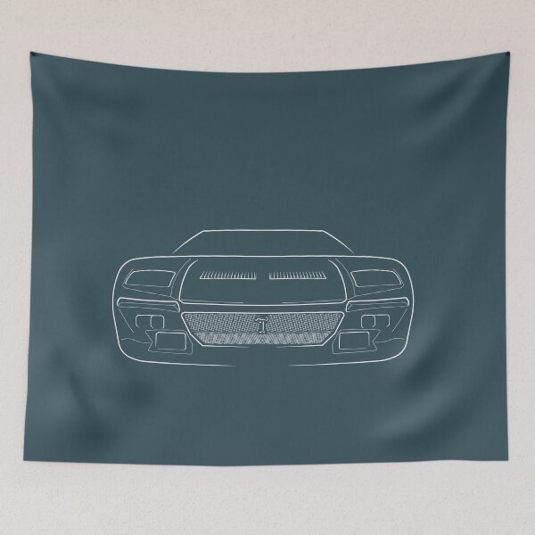 Item preview, DeTomaso Pantera - front stencil, white designed and sold by mal-photography.