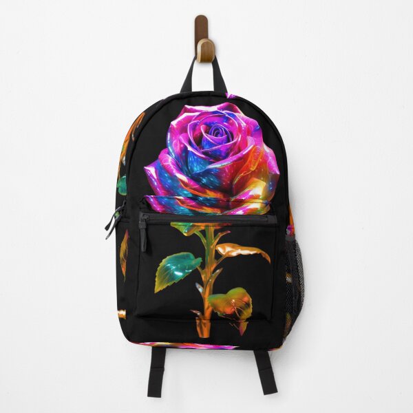 Item preview, Holographic neon rainbow rose designed and sold by AI-Only Creations.