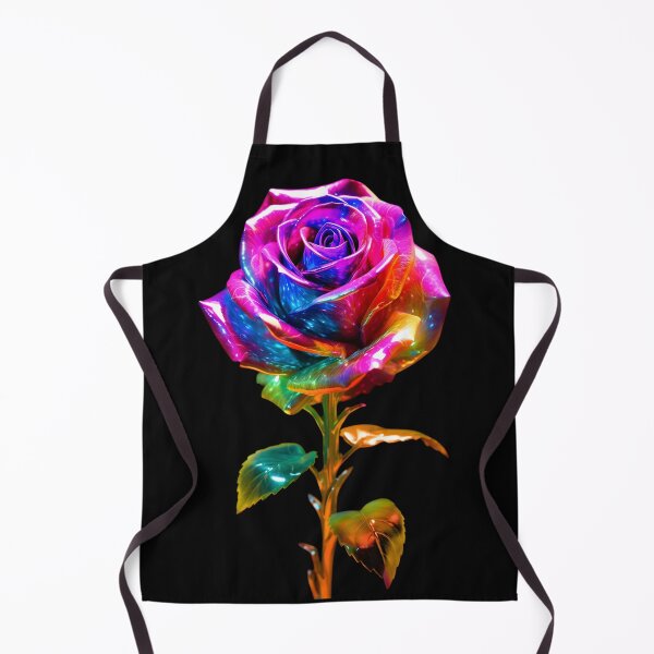 Item preview, Holographic neon rainbow rose designed and sold by AI-Only Creations.