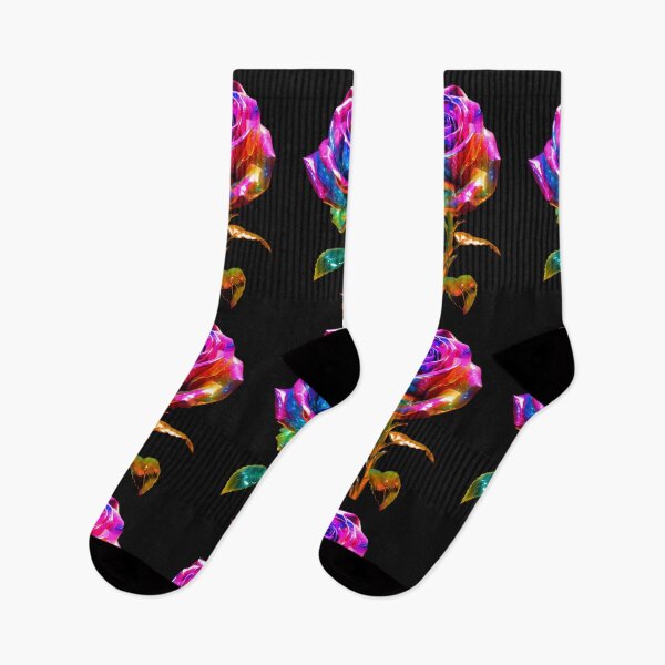 Item preview, Holographic neon rainbow rose designed and sold by AI-Only Creations.