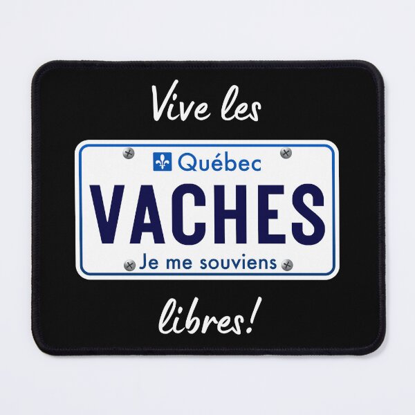 Item preview, Vive Les Vaches Libres Quebec Funny Car License Plate designed and sold by Quebec-Shop.