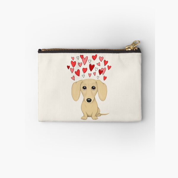 Item preview, Cream Dachshund | Cute Wiener Dog with Valentine Hearts designed and sold by Jenn Inashvili.