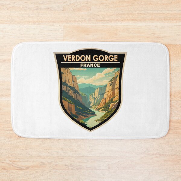 Item preview, Verdon Gorge France Travel Art Badge designed and sold by KrisSidDesigns.