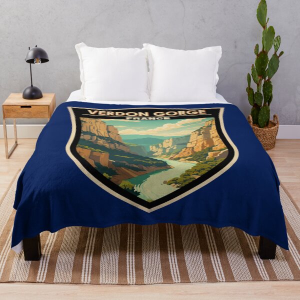 Item preview, Verdon Gorge France Travel Art Badge designed and sold by KrisSidDesigns.