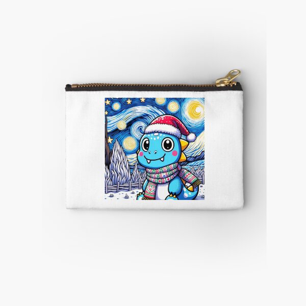 Item preview, Van Gogh Starry Night Style Kawaii Dino For Christmas designed and sold by CandyDroidMerch.