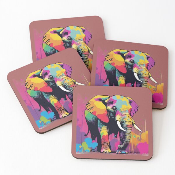 Item preview, Colorful elephant artwork designed and sold by KarakitAI.
