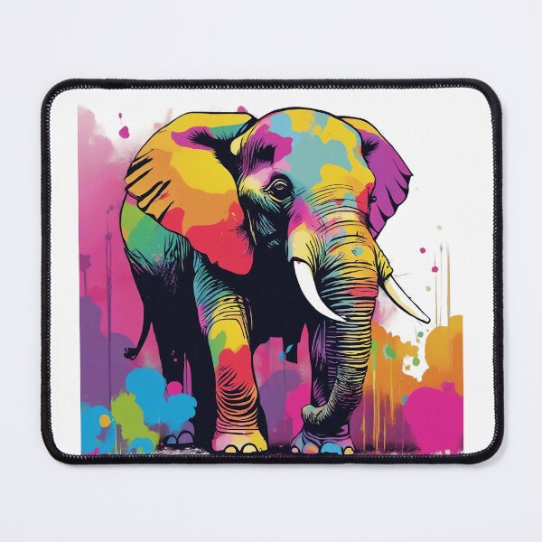 Item preview, Colorful elephant artwork designed and sold by KarakitAI.