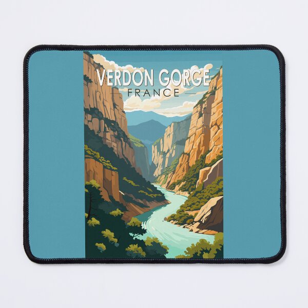 Item preview, Verdon Gorge France Travel Art Vintage designed and sold by KrisSidDesigns.