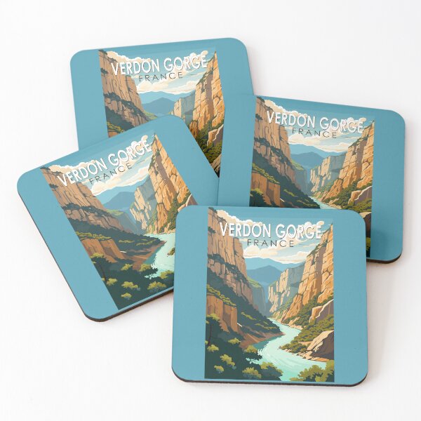 Item preview, Verdon Gorge France Travel Art Vintage designed and sold by KrisSidDesigns.