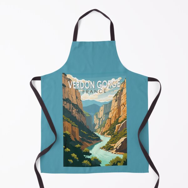 Item preview, Verdon Gorge France Travel Art Vintage designed and sold by KrisSidDesigns.