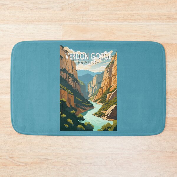 Item preview, Verdon Gorge France Travel Art Vintage designed and sold by KrisSidDesigns.