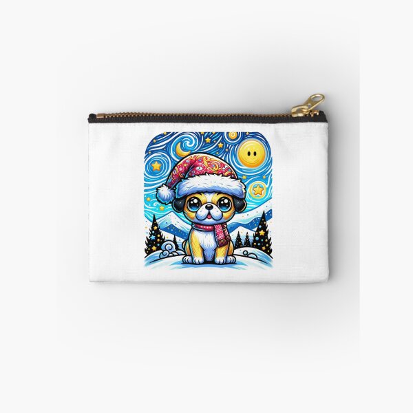Item preview, Van Gogh Starry Night Style Kawaii Dog For Christmas designed and sold by CandyDroidMerch.