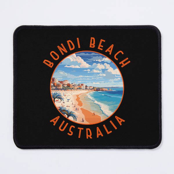Item preview, Bondi Beach Australia Retro Distressed Circle designed and sold by KrisSidDesigns.