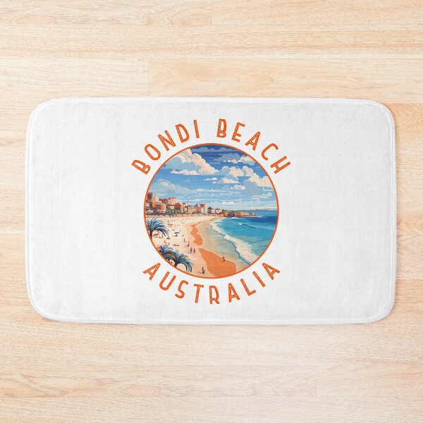 Item preview, Bondi Beach Australia Retro Distressed Circle designed and sold by KrisSidDesigns.