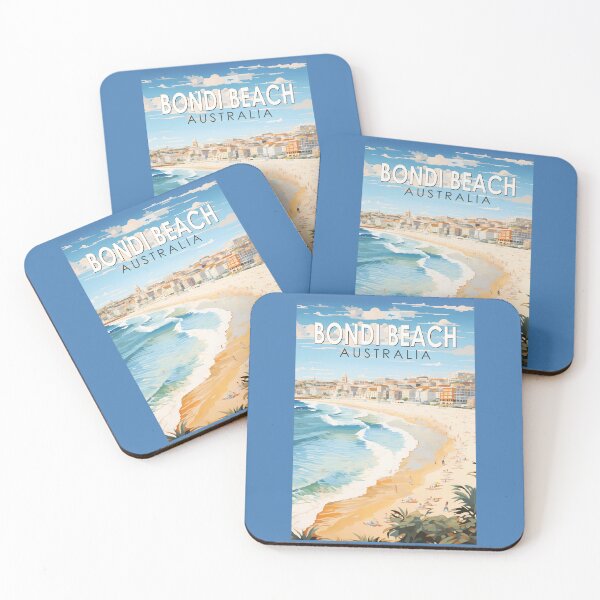 Item preview, Bondi Beach Australia Travel Art Vintage designed and sold by KrisSidDesigns.