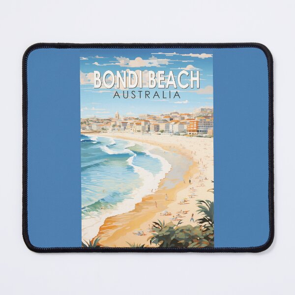 Item preview, Bondi Beach Australia Travel Art Vintage designed and sold by KrisSidDesigns.