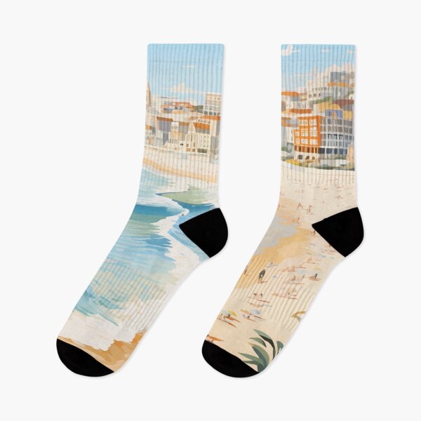 Item preview, Bondi Beach Australia Travel Art Vintage designed and sold by KrisSidDesigns.