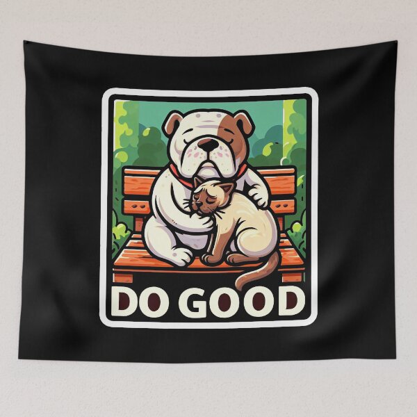 Item preview, Do Good Bulldog Siamese Cat designed and sold by plushism.