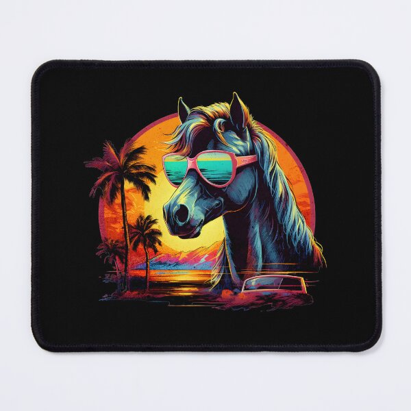 Item preview, Retro Wave Mustang Horse designed and sold by RedDesignSyc.