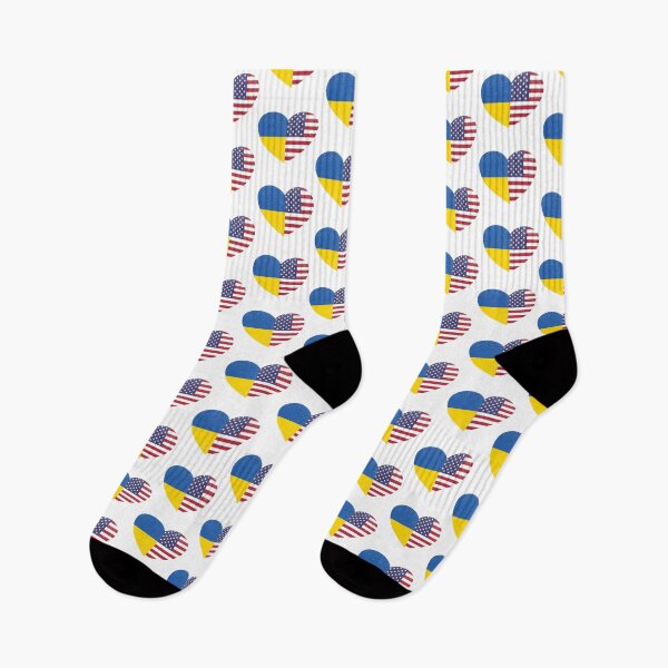 Item preview, Ukraine Ukrainian USA America United States American Heart Love Flag designed and sold by FlagX.