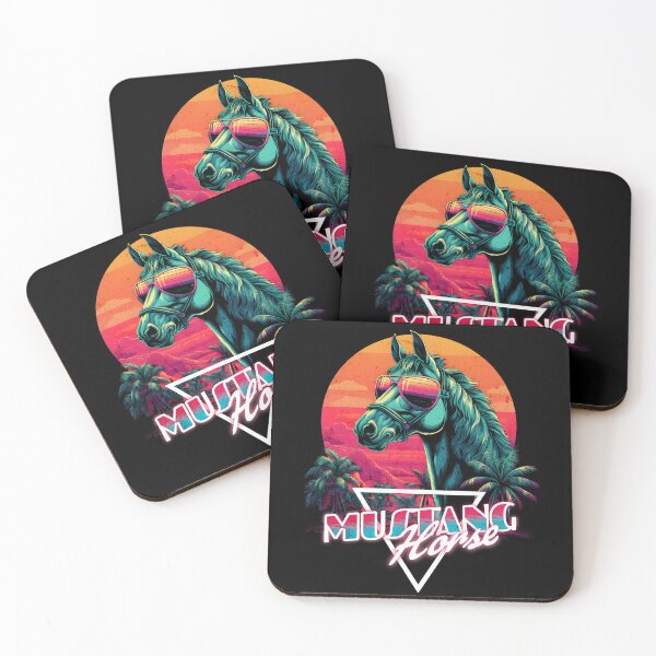 Item preview, Retro Wave Mustang Horse Miami designed and sold by RedDesignSyc.