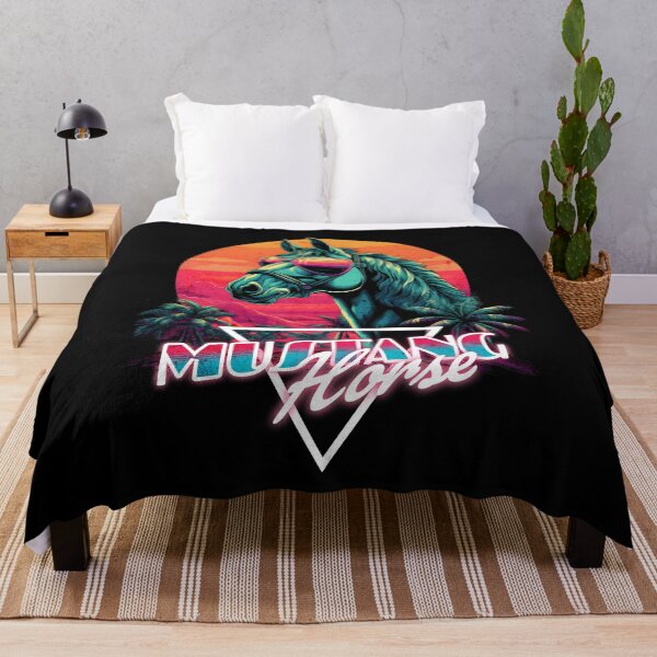 Item preview, Retro Wave Mustang Horse Miami designed and sold by RedDesignSyc.