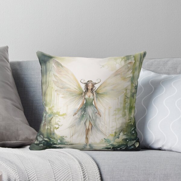 Item preview, Watercolor painting of surreal fairy designed and sold by dcrc.