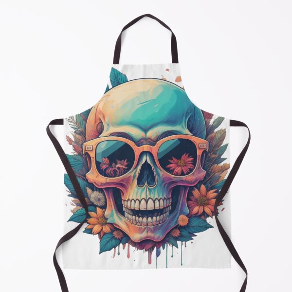 Item preview, Cool Stylish Skull with Sunglasses and Flowers designed and sold by Designowner.