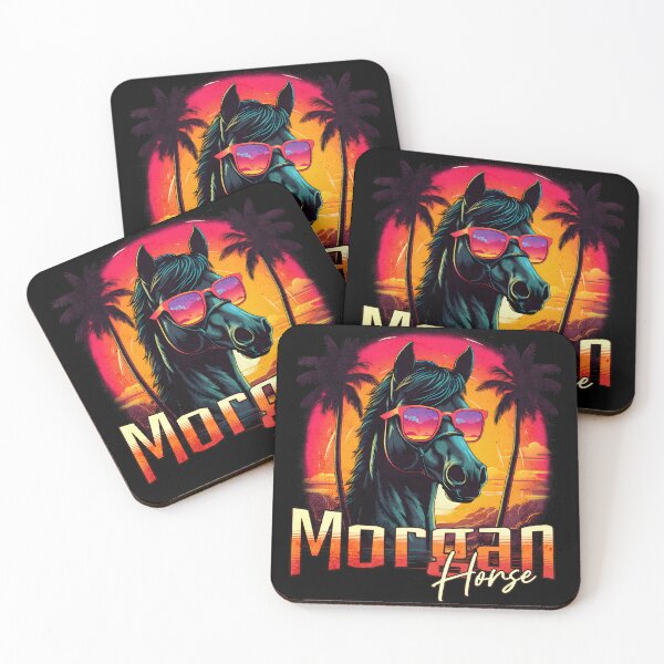 Item preview, Retro Wave Morgan Horse Miami Vibe designed and sold by RedDesignSyc.