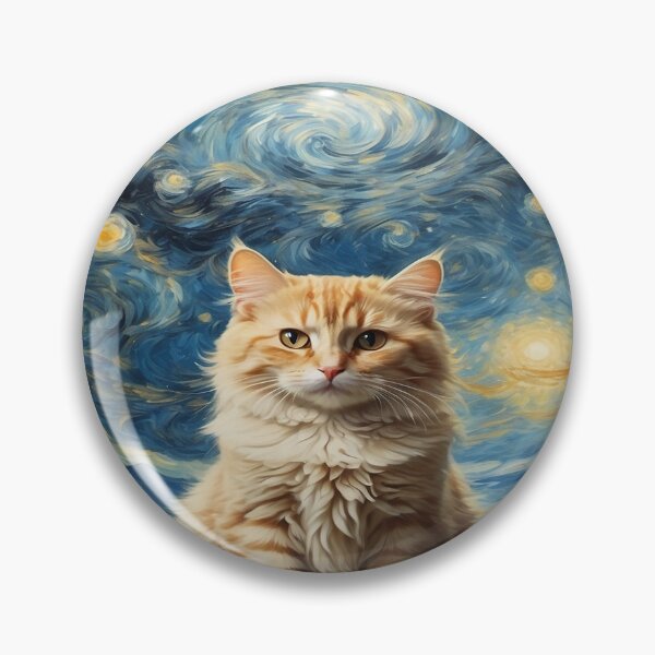 Item preview, Cute Cottagecore Van Gogh Starring Night  Calico Cat designed and sold by Chonguissa Fashion.