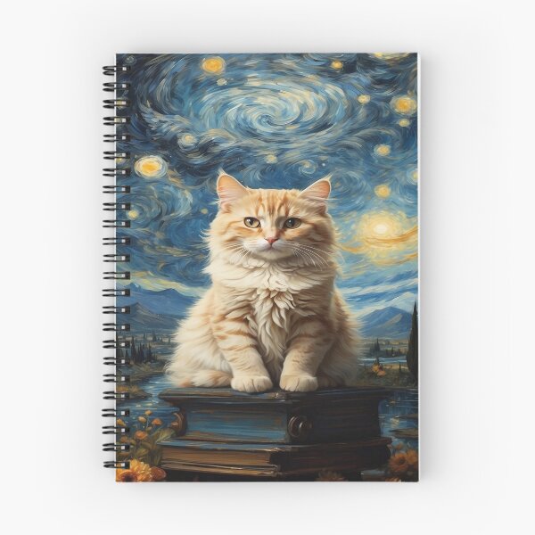Item preview, Cute Cottagecore Van Gogh Starring Night  Calico Cat designed and sold by Chonguissa Fashion.