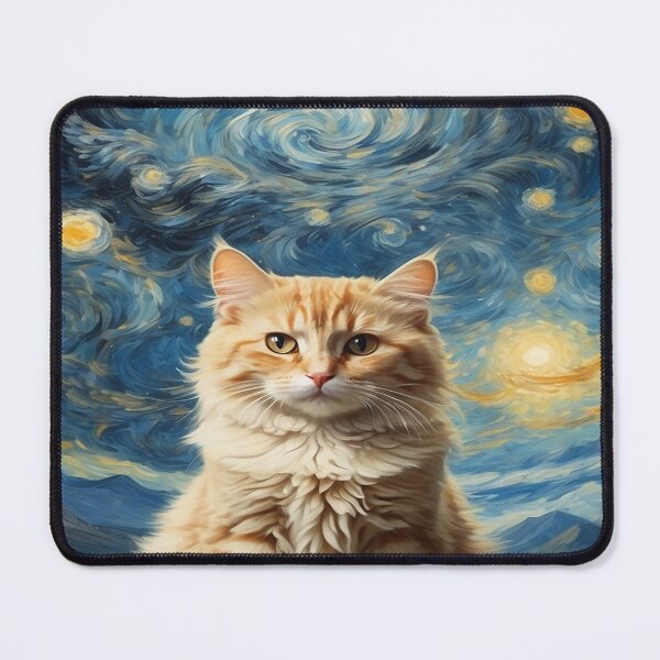 Item preview, Cute Cottagecore Van Gogh Starring Night Calico Cat designed and sold by Chonguissa Fashion.