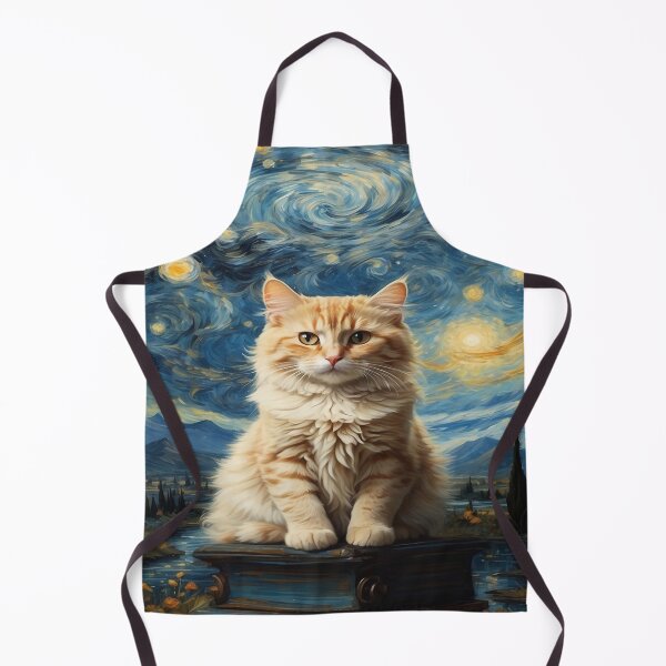 Item preview, Cute Cottagecore Van Gogh Starring Night Calico Cat designed and sold by Chonguissa Fashion.