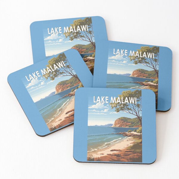 Item preview, Lake Malawi Africa Travel Art Vintage designed and sold by KrisSidDesigns.