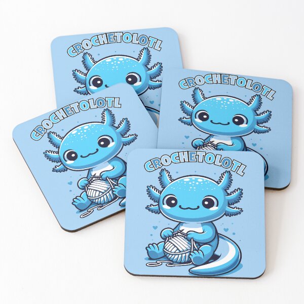 Item preview, Cute Kawaii Blue Axolotl crochet  designed and sold by ColorAlotl.