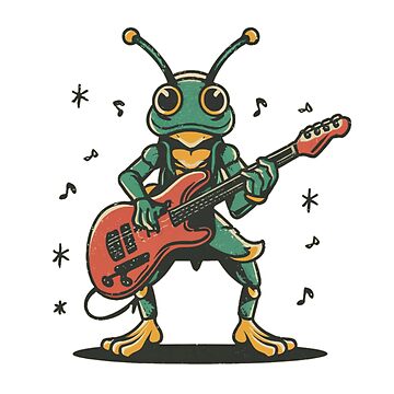 Artwork thumbnail, A cool grasshopper playing guitar by Coollzone