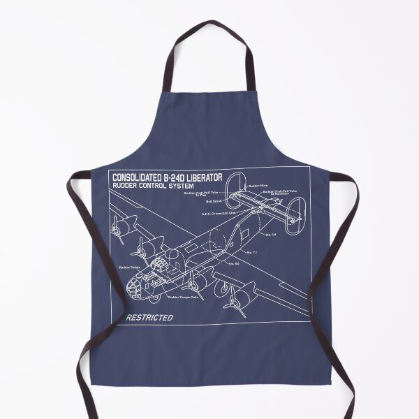 Item preview, Consolidated B-24 Liberator WW2 Plane Rudder Controls Blueprint Diagram designed and sold by MilitaryMart.