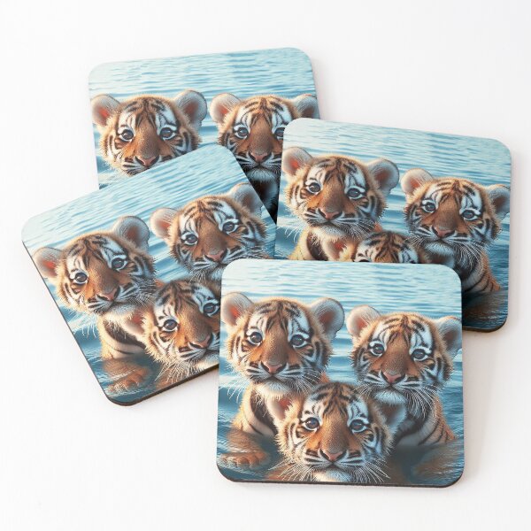 Item preview, 3 tigers swimming designed and sold by autrouvetout.