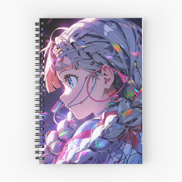 Item preview, Futuristic Cyber Braids Anime Girl designed and sold by bubblegoth.