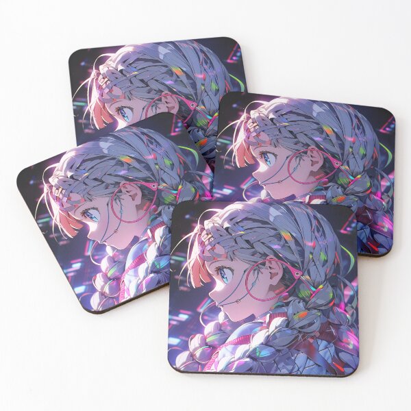 Item preview, Futuristic Cyber Braids Anime Girl designed and sold by bubblegoth.