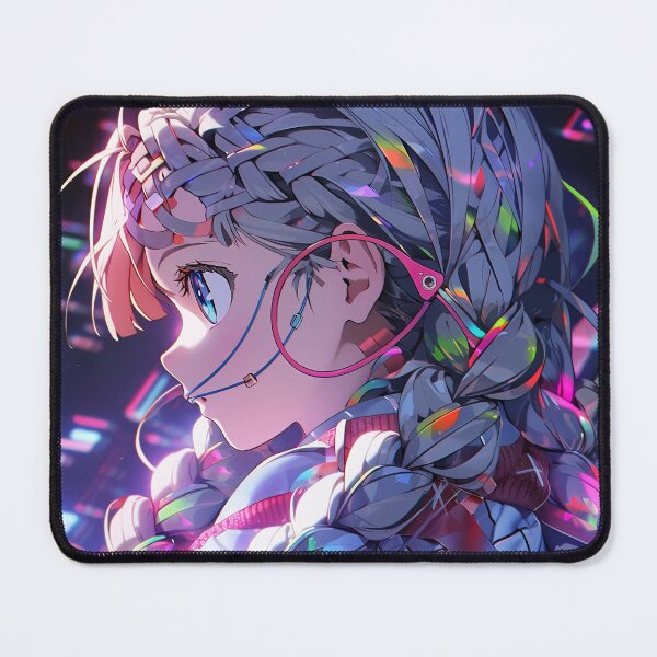 Item preview, Futuristic Cyber Braids Anime Girl designed and sold by bubblegoth.