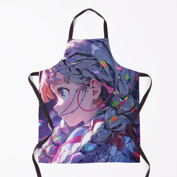 Item preview, Futuristic Cyber Braids Anime Girl designed and sold by bubblegoth.