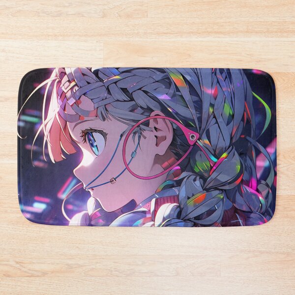Item preview, Futuristic Cyber Braids Anime Girl designed and sold by bubblegoth.