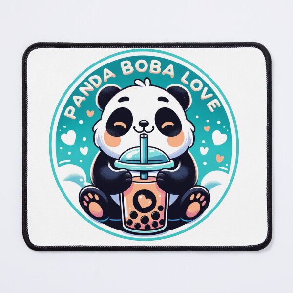 Item preview, Cute Panda Bear Bubble Tea Poster | Panda Boba Love Cartoon Wall Art designed and sold by epicevolution.