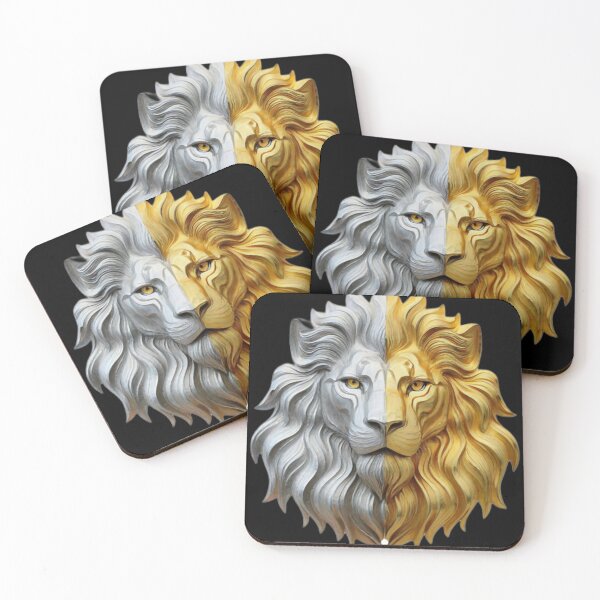 Item preview, Half Gold Half Silver Lion designed and sold by Sn1ver.
